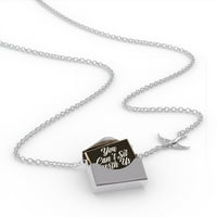 Clatnet ogrlica Klasični dizajn Ne možete sjediti s nama u srebrnom kovertu Neonblond