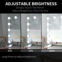 Vanity ogledalo sa lampicama, zatamnjene LED žarulje svjetla, stola ili zidni,, kontrola dodira, čvrst