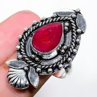 Ruby Gemstone ručno rađeni poklon nakit veličine 8