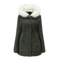 Miayilima plus veličine kaputi za žene pamučni kaput žene u dugim stavkama sa kapuljačom zimska topla