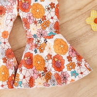 Funicet Baby Girl's Odjeća Little Girls Fashion Slatka kratki rukav Solid Dukserice Cvjetne ispisane