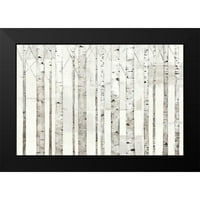 Tillmon, Avery Crna modernog uokvirenog muzeja Art Print pod nazivom - breza na bijelom