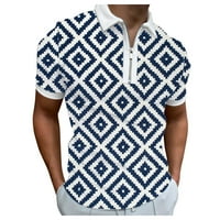 Košulje za muškarce Casual patentni zatvarač Ogrlica za zatvaranje Geometrijska sitnica polos majica