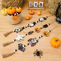 MWStore Halloween Viseći znak Zglobodne vještice bundeve šarme sa tasselima idealno za ukrase domaćeg