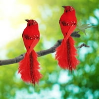 Huaai vrtlarstvo ukras vrtne i bijele ptice kućna dekoracija ptica, perja crvena ptica i bijela ptica