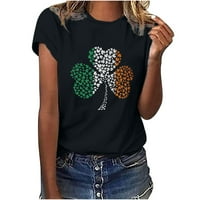 Žene Crewneck Day St. Patrickov tiskanje T-majice Modne udobne ženske bluze vrhovi