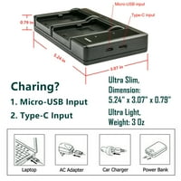 Kastar Battery i Ltd USB punjač kompatibilan sa DM-TECH DM-AV10, GOVIDEO PVP4040, JNC Multimedia SSF-M2,