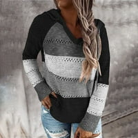 Wendunide džemperi za žene modne žene casual patchwork s džemper s kapuljačom vrhovi ženskih dukseva