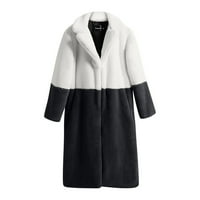 Tking modni modni ležerni ženski kaput za šivanje kaputa za šištanje ženske kapute od vunene duljine - XXXXL