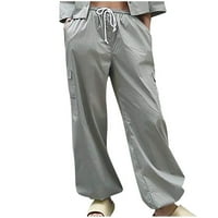 Oieyuz ženske sportske hlače za žene lagane hlače sa džepom ležerne dno setformne hlače
