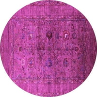 Ahgly Company u zatvorenom okruglu Orijentalne ružičaste industrijske prostirke, 3 'runda