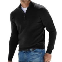 Čišćenje muške košulje s dugim rukavima Solid patentni zatvarač pulover Cashmere casual bluza