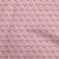 Onuone viskozne šifon ružičaste ružičaste tkanine ptice pijetao pijetao šivaće tkanine uz dvorište tiskano