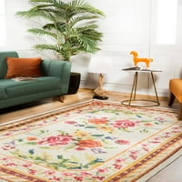 Moderna tepih, kućni dekor tepih, pravokutnik, cvjetni tepih, narandžasti cvjetni prostirki, kućni dekorativni