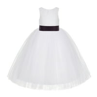 Bijela cvjetna čipka cvjetna djevojka haljina posebna prilika vjenčanica LG7