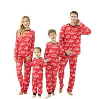 Božićna porodica koja odgovara pidžamima, pisma Ispis vrhova sa pantalonama