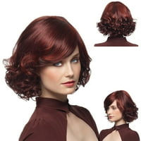 Obrada kape za kosu modne sintetičke kratke crvene kovrčave perike za kosu prirodne kose perike ženske