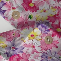 Cvjetni vrhovi za žene; Žensko dugme dole modne ležerne bluza s kratkim rukavima