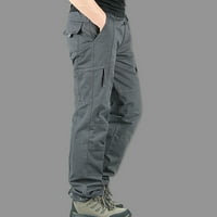 Virmaxy radne pantalone za muškarce tanke solidne boje ravno hlače na otvorenom sportski planinari planinarski
