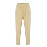 LisingTool Hlače za muškarce Muške elastične hlače Čvrste boje prozračne labave ležerne hlače Radne