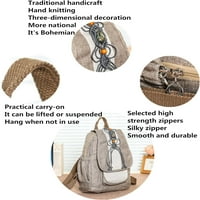 Ženski hipi pamuk konopke ručni ruksak boho vintage vezene casual torbice torbice Messenger torba gljiva