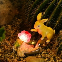 Virmaxy Soft Light Usched Bunny Dekoracije Proljeće u zatvorenom vanjskom solarnom kućnu dekorske figurice