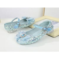 Lacyhop Djevojke haljine cipele Rhinestone Mary Jane Sandale Comfort Flats Dance casual princess cipela