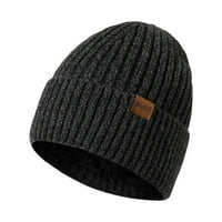 Dvoslojni vuneni šešir i baršunast topla mješana boja muški pleteni zazor šešira