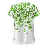 Aaimomets St Patrick's Dnevne majice za žene za žene Ženska majica Cross Faith Blažena majica Funny