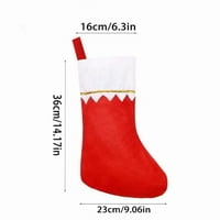 Pisma Božićne čarape Super mekane božićne čarape Velike čarape crvene čarape Božićni praznici Božićni