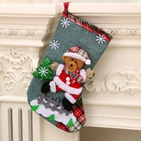 Personalizirani božićni čarapa Božićne zalihe 3D Santa Božićne čarape Višebojne