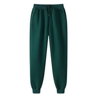 PXIAKGY Hlače za žene Muške hlače Ležerne prilike pune boje Laceup Workout hlače sa džepom Green + XL