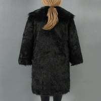 Ženski kaputi ženski ženski ženski topla krznena kaput jakna zima okreću ovratnik odjeću