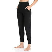 Ženske joge hlače Tummy Control Tajice High Struk Work Work Wed Tweatpants Lagani atletski trakaci