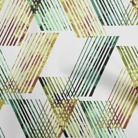 Onuone pamučne poplinske tamnozelene tkanine Geometrijske linije Šivenje zanata projekata Tkanini otisci