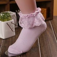 Haljina izbora modne žene čarape za gležnjeve, čipkane ruffle frilly udobne djevojke princeze čarape