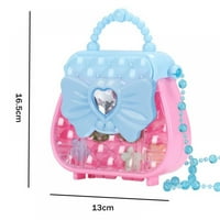Dječje kozmetičke ljepote djeca čine kit makeup torba za ramena za djevojke Igrajte prerušiti se princeze djevojke poklon plave boje