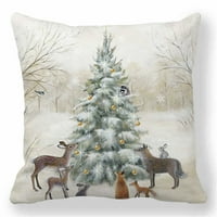 Sretan božićni vilk drveni zečji kauč na razvlačenje u krevetu za kućno dekor jastuk za jastuk