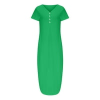 Ljetne haljine haljine za djevojke Tired Maxi suknja zelena 2xl