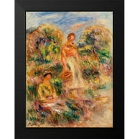 Renoir, Pierre-Auguste crni moderni uokvireni muzej umjetničko otisak pod nazivom - Stojeća žena i sjedala
