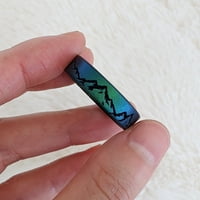 Planinski silikonski prsten - ugravirani dvostruki sloj