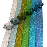 Rosarivae Glitter Origami Star Foliging Paper Rainbow Pet Star papir za DIY CRAFT