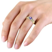 IOLIT i dijamantni zaručnički prsten i vjenčani set 1. CT TW u 14K žutom zlatu.Size 6.5