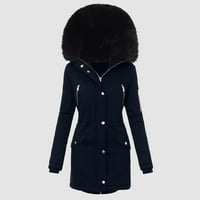 SHPWFBE zimski kaputi za žene zimske jakne za žene plus veličina dnevno zimsko kaput rever ovratnik