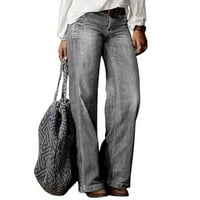 Akiihool traperice za žene visoki struk ženske moderne mršave džepe
