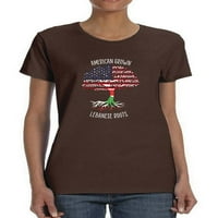 Američki uzgojni libanonski korijeni majica-majica -Martprints dizajni, ženski 5x-veliki