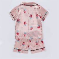 Toddler Kids pidžamas djevojke djevojke proljeće ljetni crtani ispis kratkih rukava odjeća za spavanje