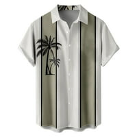 Ležerne prilike za muškarce Summer Ogrlica s poklopcem cvjetni tiskani kratki rukav klasični patchwork gumb za bluzu na plaži Havajski ljetni kraj
