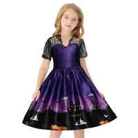 Dječje djece Dječje Djevojke Fantanty Party RolePlay haljina od ispisane haljine 5-6T