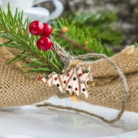 Prstenje salveta vijenca pogodni su za božićnu stolu za podešavanje vjenčanih prijema božićnih zahvalnosti